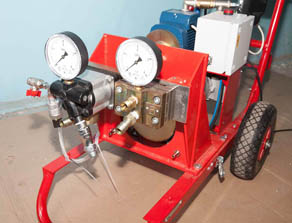 Система промывки распылителя на установке ПЕНА-98 для нанесения пенополиуретана